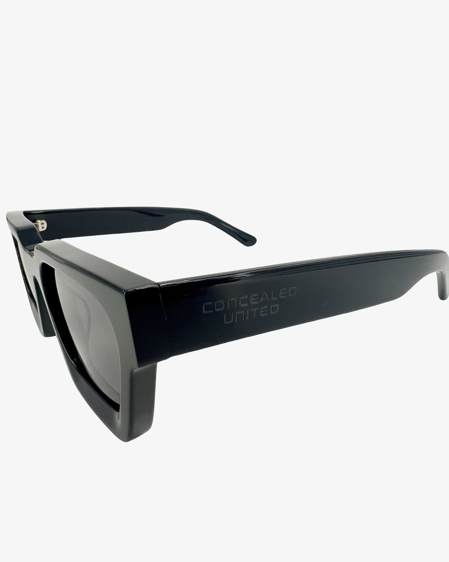 tonal black and white sunglasses