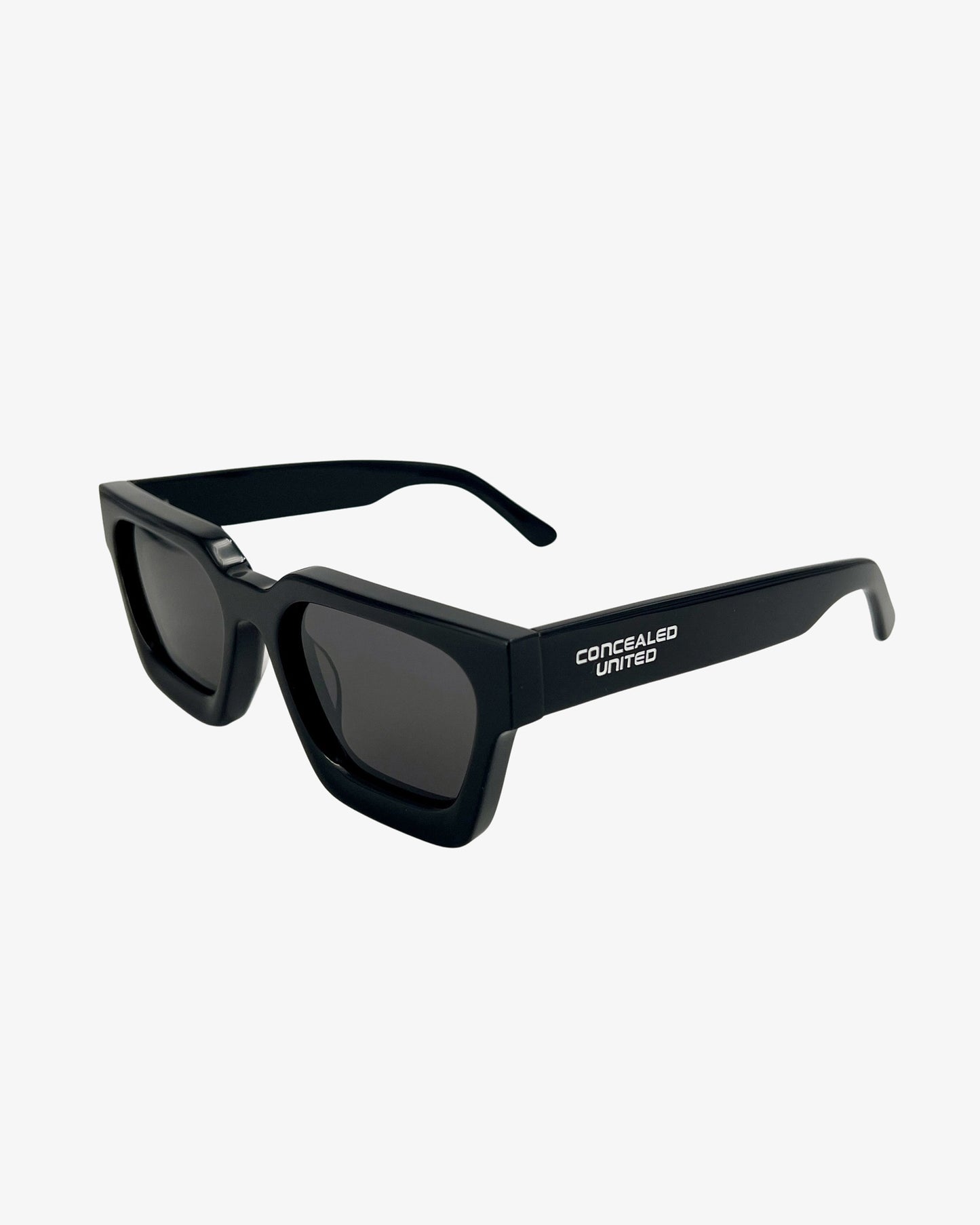 tonal black and white sunglasses