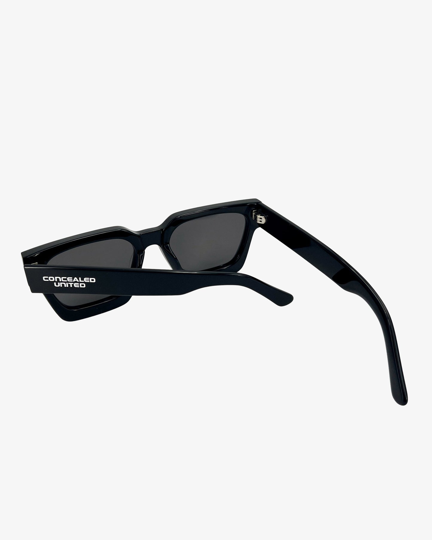 tonal black and white sunglasses