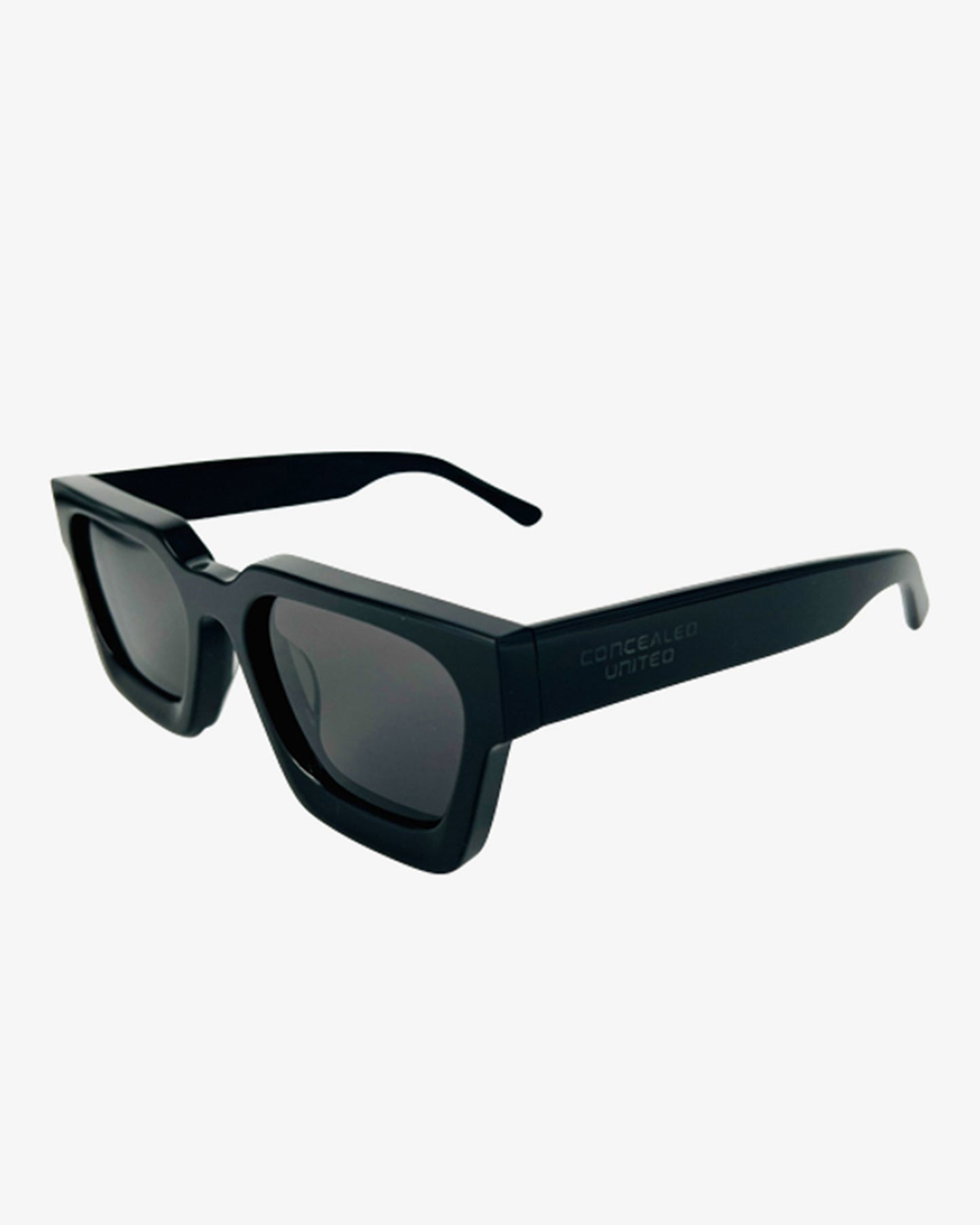 tonal black and white sunglasses